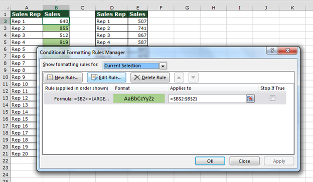 copy paste conditional formatting rules excel for mac